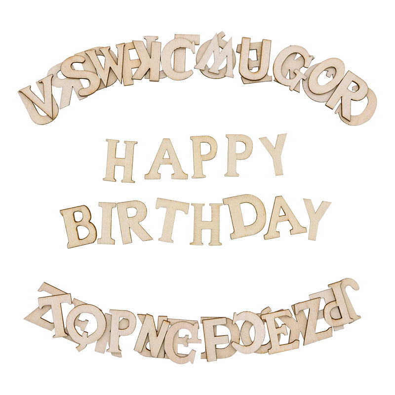 Embellishments For Scrapbooking - 100pcs Letters Wooden Alphabet Number Wedding