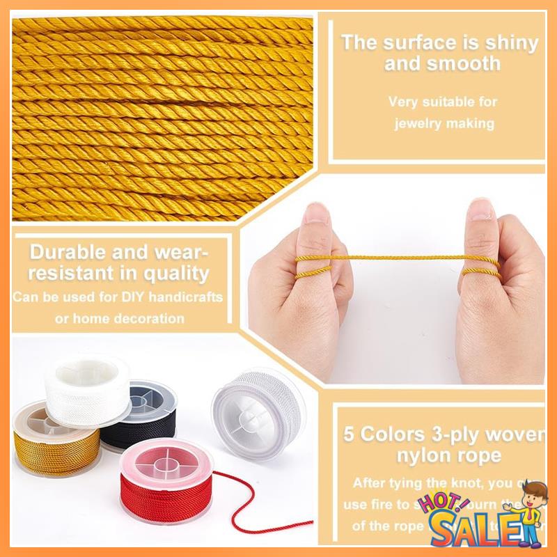 Cord Trim Twisted - AB68 Twisted Nylon Cord 3-Ply Satin