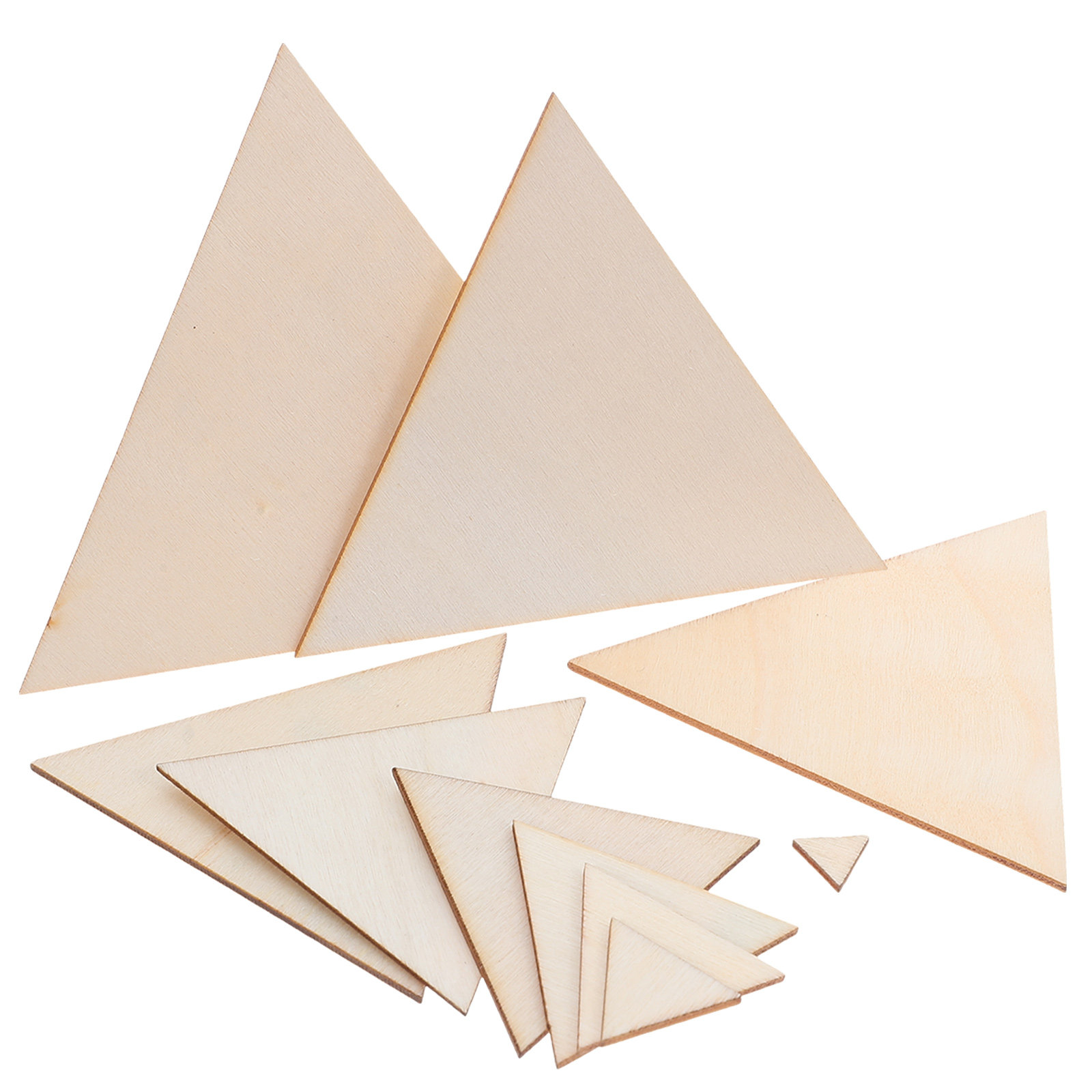 Christmas Craft Embellishment - 10Pcs Wooden Cutouts Assorted Sizes 10Mm-100Mm