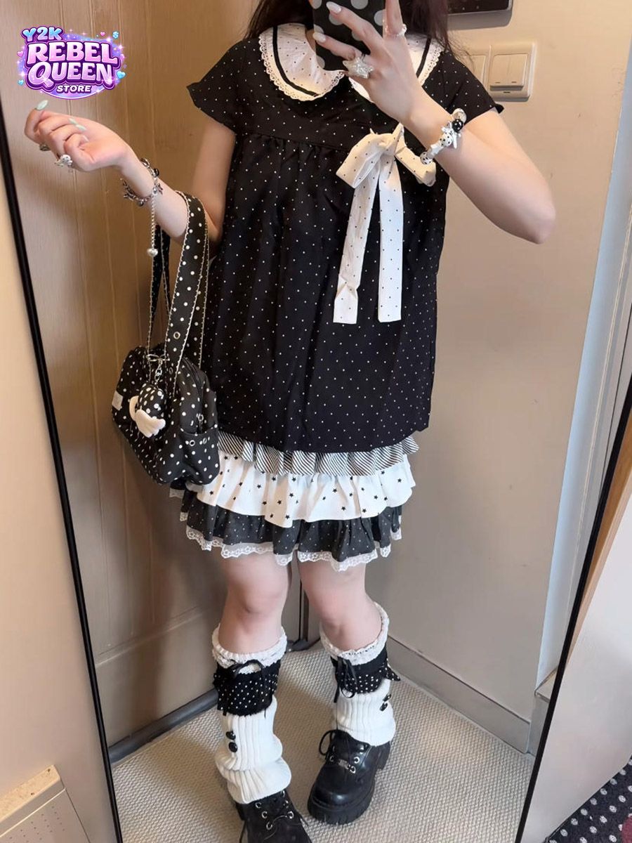 Lace Ribbon Trim - Y2K Kawaii Japanese Polka Dot 2
