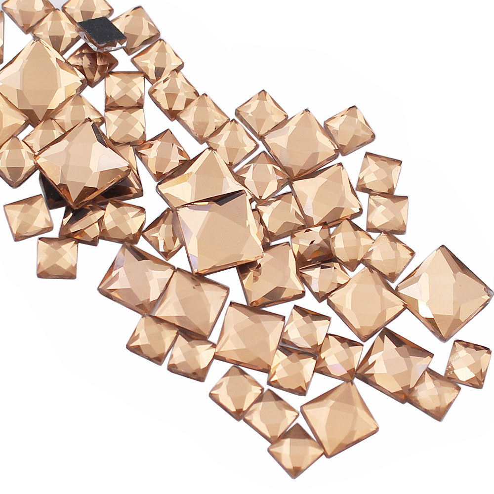 Hotfix Rhinestone Sheet - 6mm 8mm 10mm Ren Hình Vuông