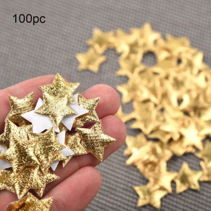Embellishments For Scrapbooking - 100Pcs Gold/Silver Stars For Christmas Party