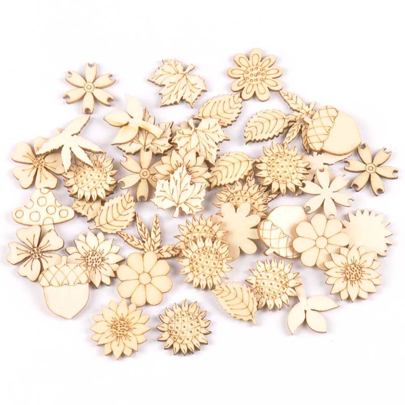 30Pcs 25-30mm Wood DIY Accesso - đánh giá và giá Embellishments For Scrapbooking