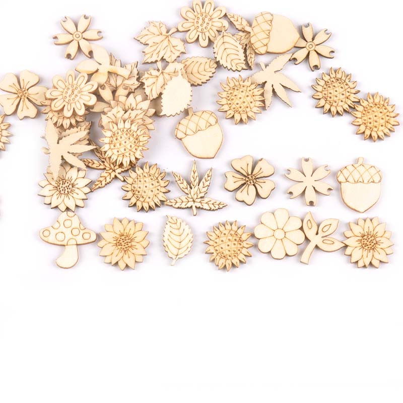 30Pcs 25-30mm Wood DIY Accesso - đánh giá và giá Embellishments For Scrapbooking