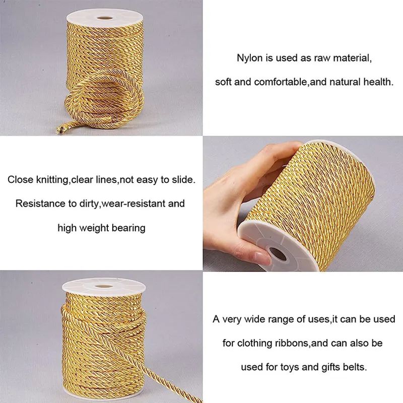 5mm 100yards Twisted Cord Rope - đánh giá và giá Cord Trim Twisted