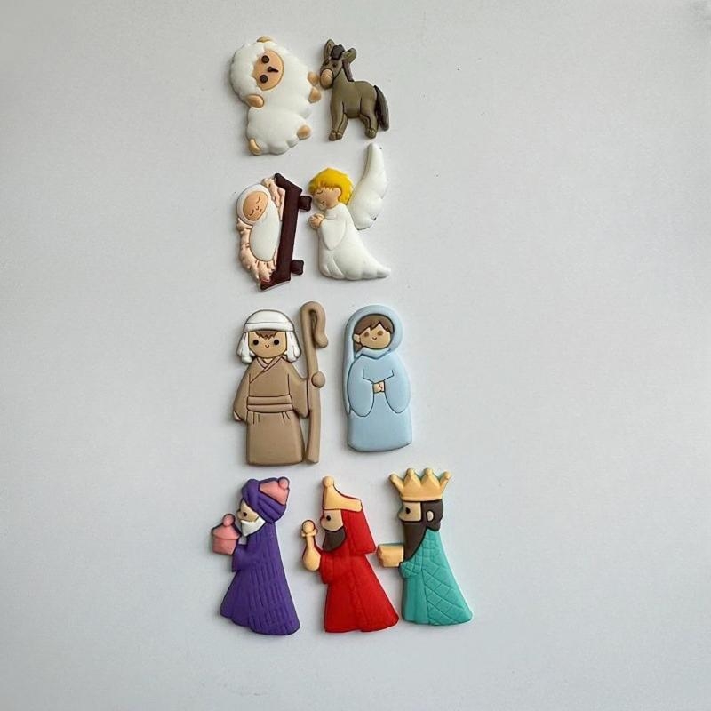 G6KF 9PCS/SET SCEN SCENE MACHE - đánh giá và giá Christmas Craft Embellishment