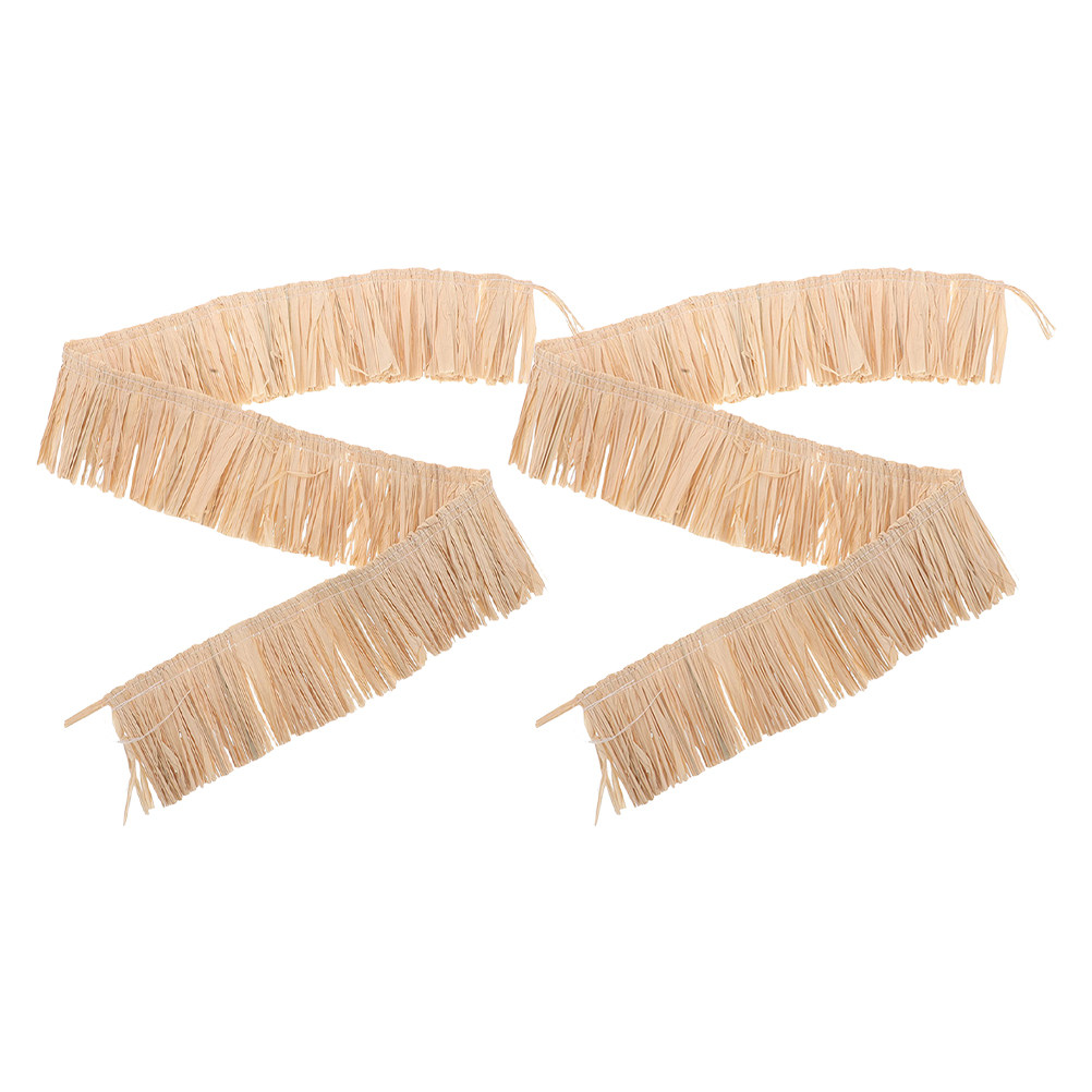 2Pcs Raffia Fringe Trim Woven  - đánh giá và giá Tassel Fringe Trim