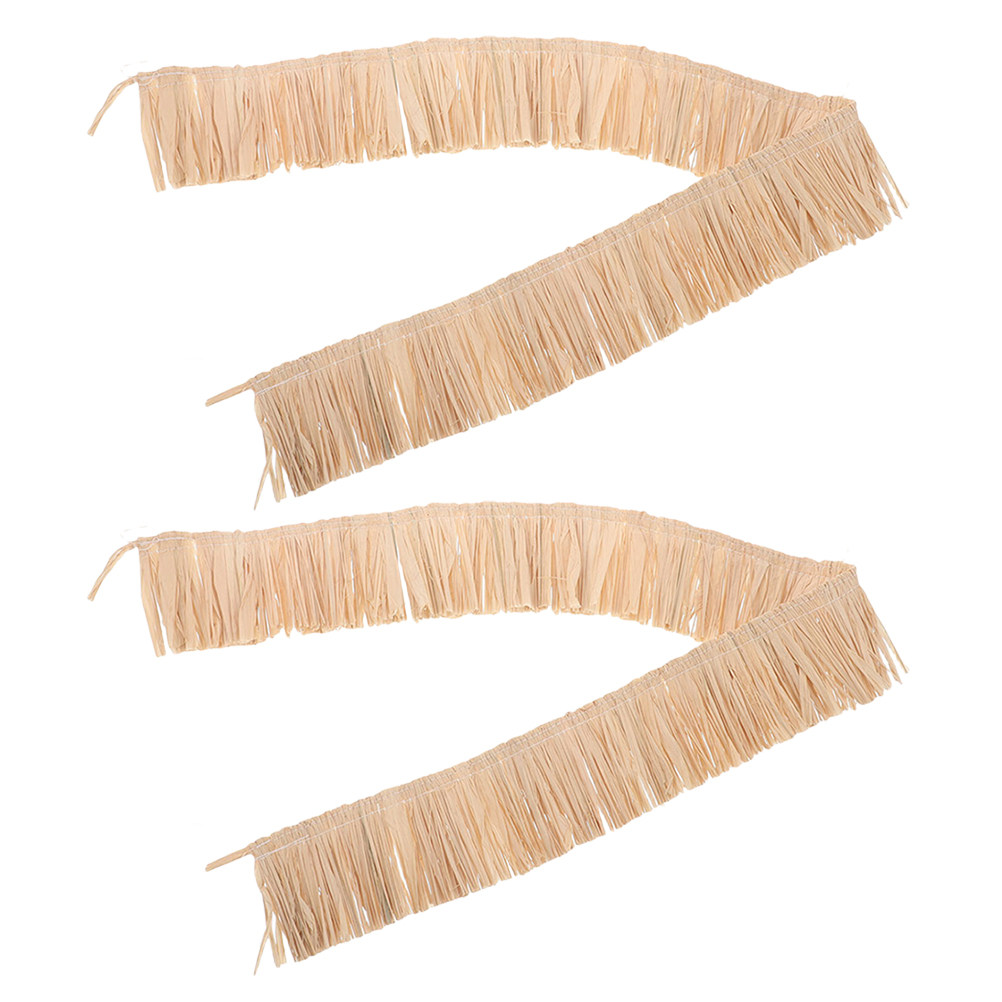 2Pcs Raffia Fringe Trim Woven  - đánh giá và giá Tassel Fringe Trim
