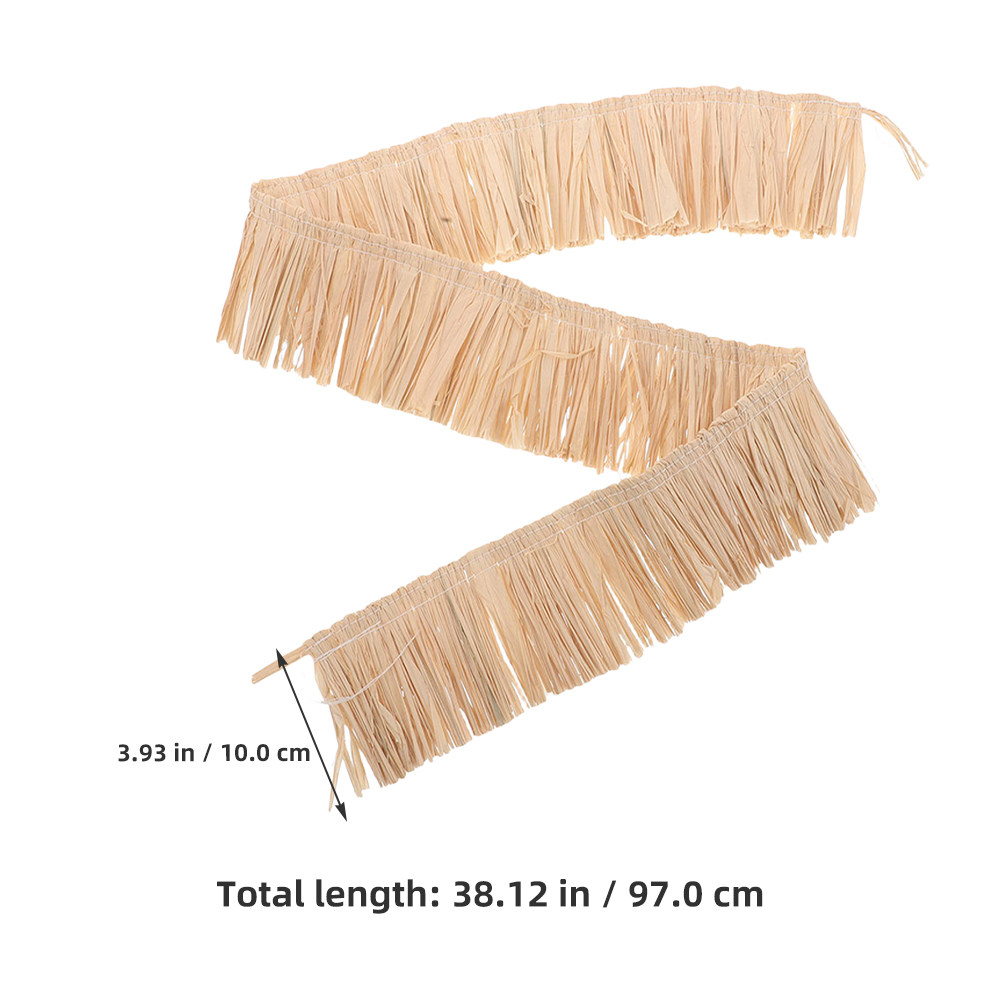 2Pcs Raffia Fringe Trim Woven  - đánh giá và giá Tassel Fringe Trim