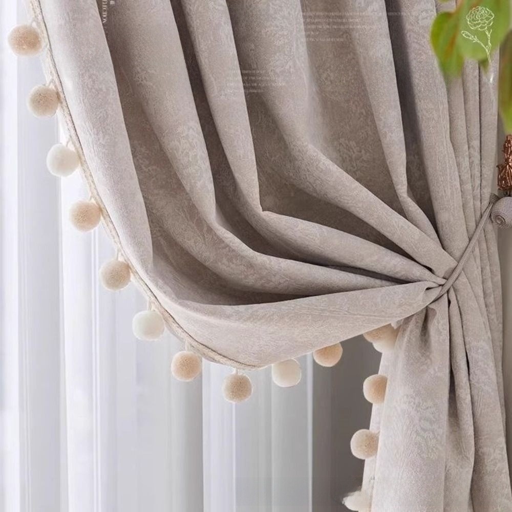 25M 3cm Ball Pom Pom Curtain T - đánh giá và giá Tassel Fringe Trim