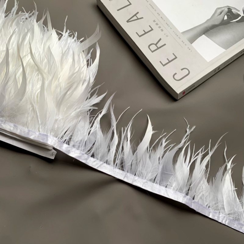 10M Colorful Ostrich Feather T - đánh giá và giá Fringe Ribbon Sewing