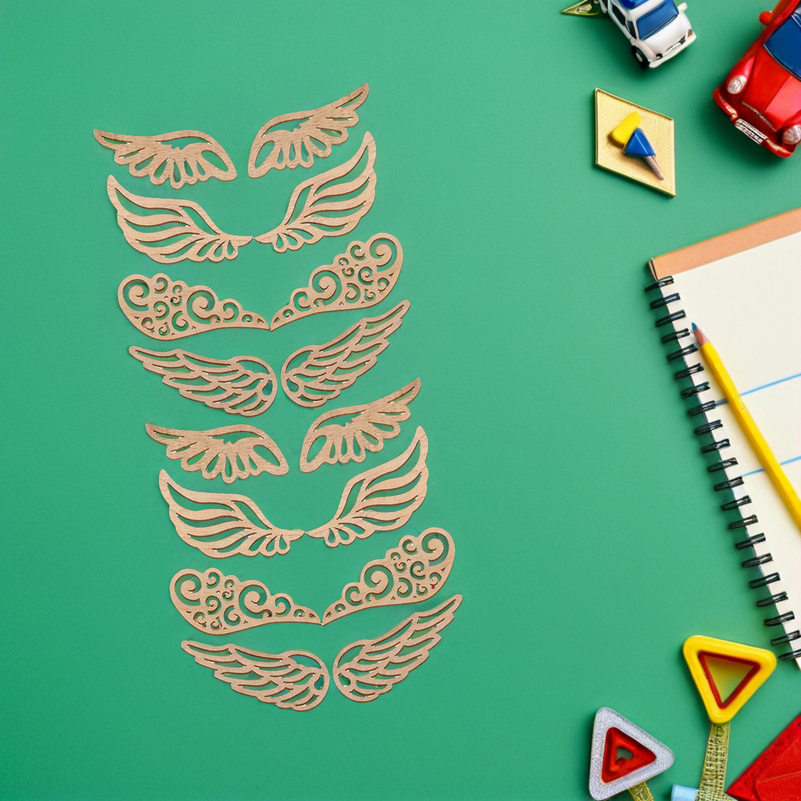 40Pcs Wood Wings Cutouts Unpai - đánh giá và giá Christmas Craft Embellishment