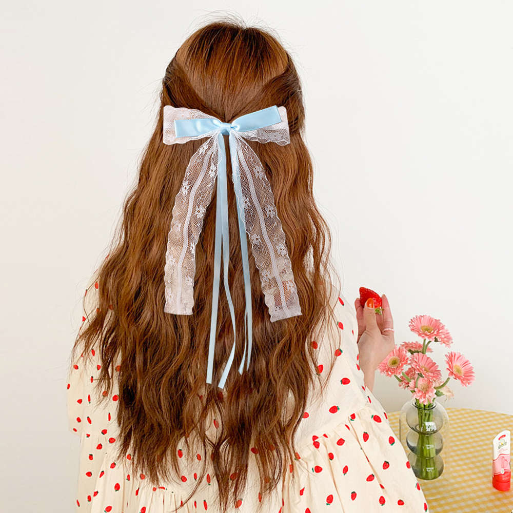 Korean Style Pink Blue Lace Bo - đánh giá và giá Tassel Fringe Trim