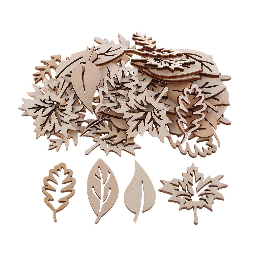 50 Pieces Wooden Leaves Embell - đánh giá và giá Christmas Craft Embellishment