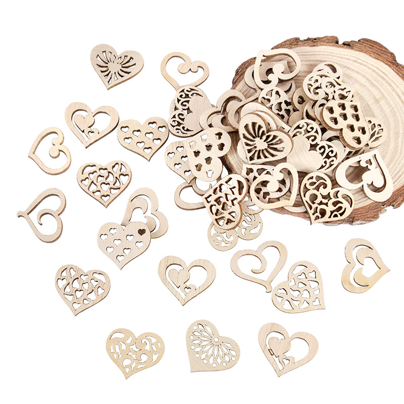 50/100pcs Hollowed Heart Patte - đánh giá và giá Embellishments For Scrapbooking