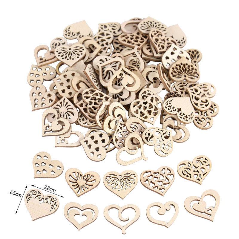 50/100pcs Hollowed Heart Patte - đánh giá và giá Embellishments For Scrapbooking