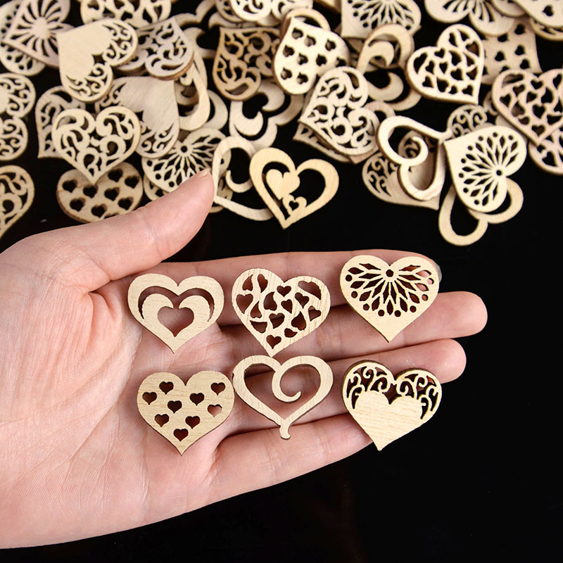 50/100pcs Hollowed Heart Patte - đánh giá và giá Embellishments For Scrapbooking