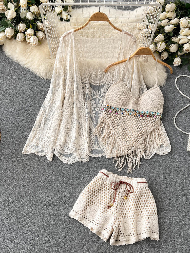 Summer New Holiday Suit Women' - đánh giá và giá Tassel Fringe Trim