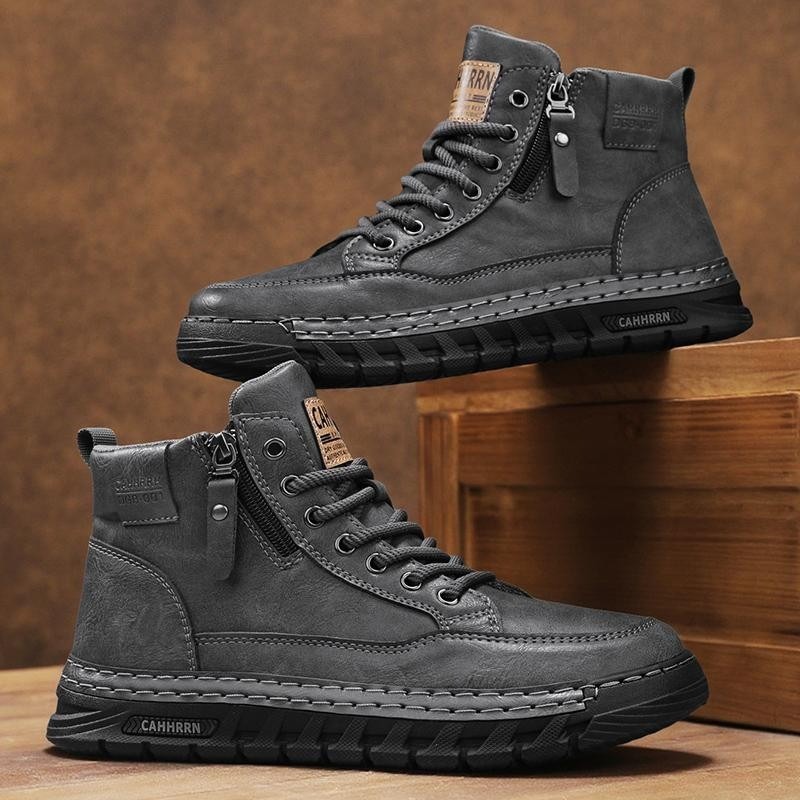 Men Leather High Top Ankle Boo - đánh giá và giá Guipure Lace Panel