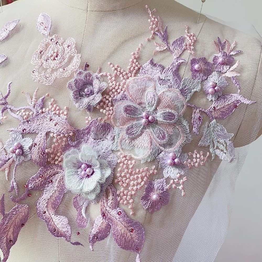 3D Flowers Beaded Lace Fabrics - đánh giá và giá Embellishments For Scrapbooking