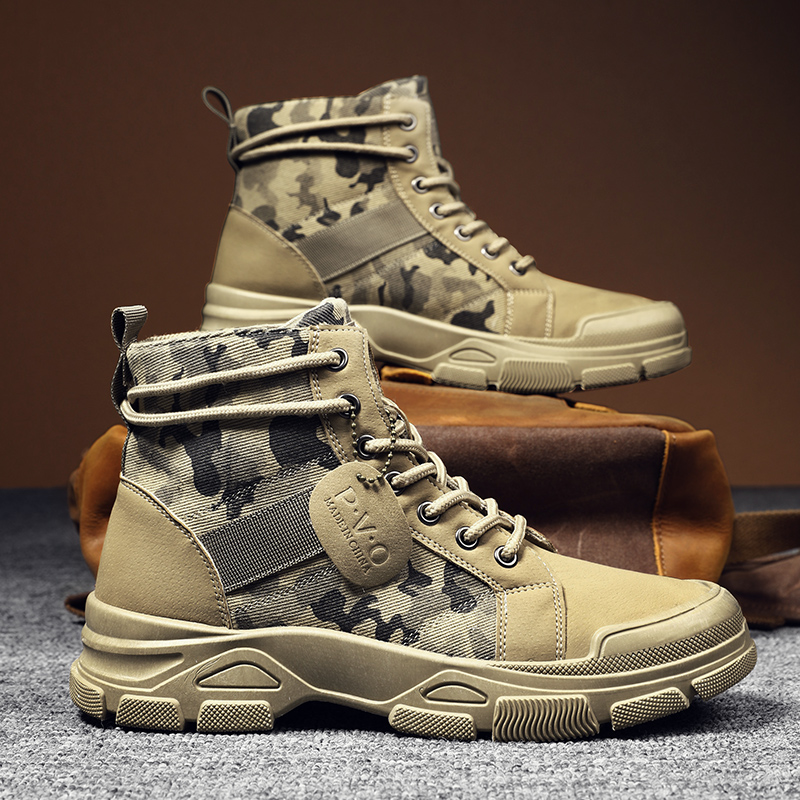 High-Top Boots for Men Autumn  - đánh giá và giá Guipure Lace Panel