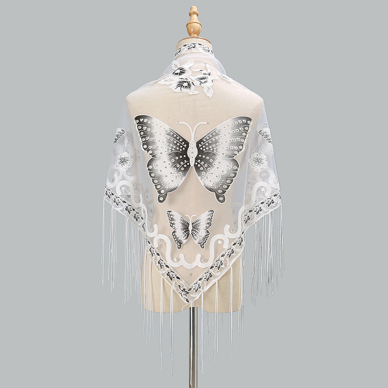 Fashion Triangle Scarf Butterf - đánh giá và giá Tassel Fringe Trim