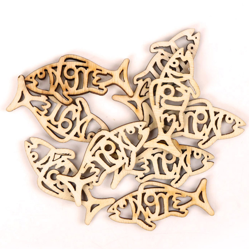 Gỗ Cá Dễ Thương Hình Nghệ Thuậ - đánh giá và giá Embellishments For Scrapbooking