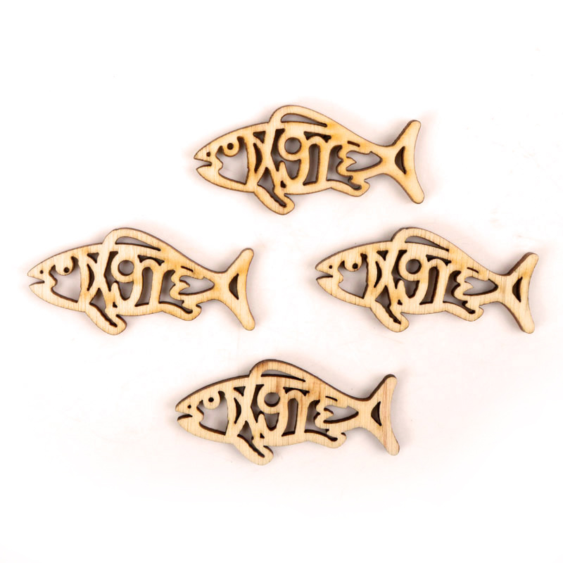 Gỗ Cá Dễ Thương Hình Nghệ Thuậ - đánh giá và giá Embellishments For Scrapbooking