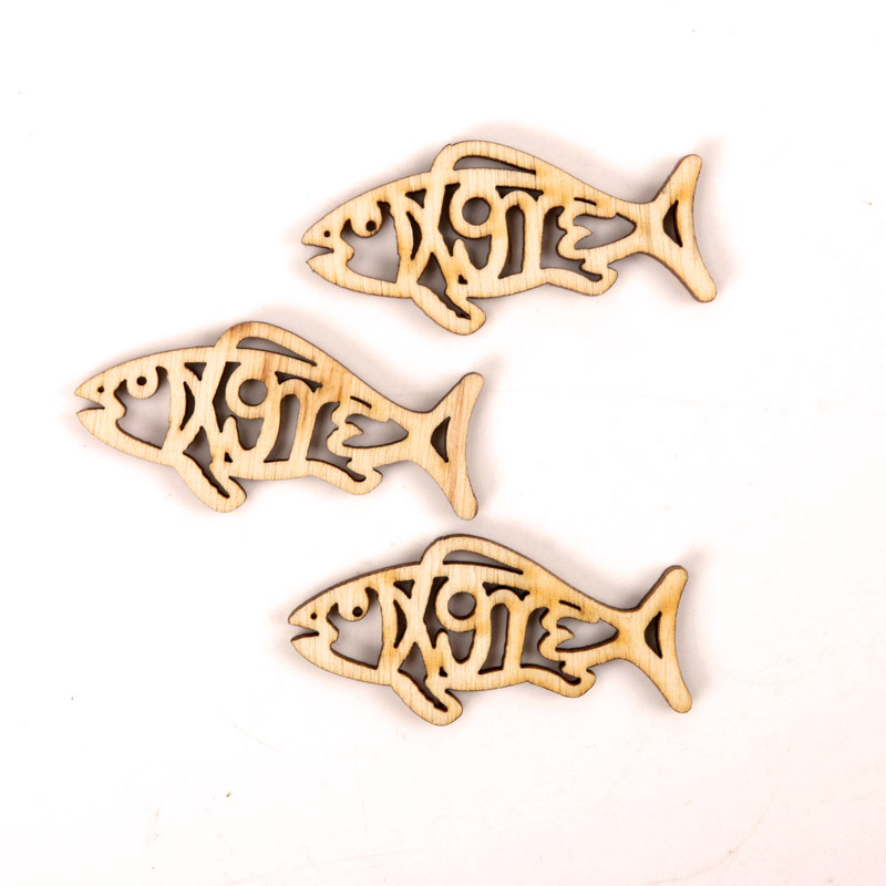 Gỗ Cá Dễ Thương Hình Nghệ Thuậ - đánh giá và giá Embellishments For Scrapbooking