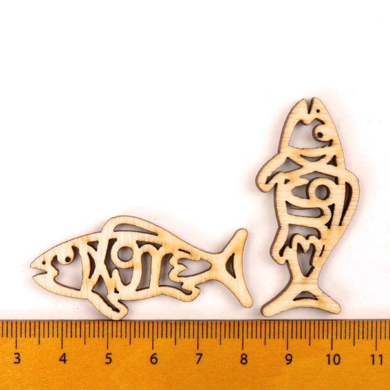 Gỗ Cá Dễ Thương Hình Nghệ Thuậ - đánh giá và giá Embellishments For Scrapbooking