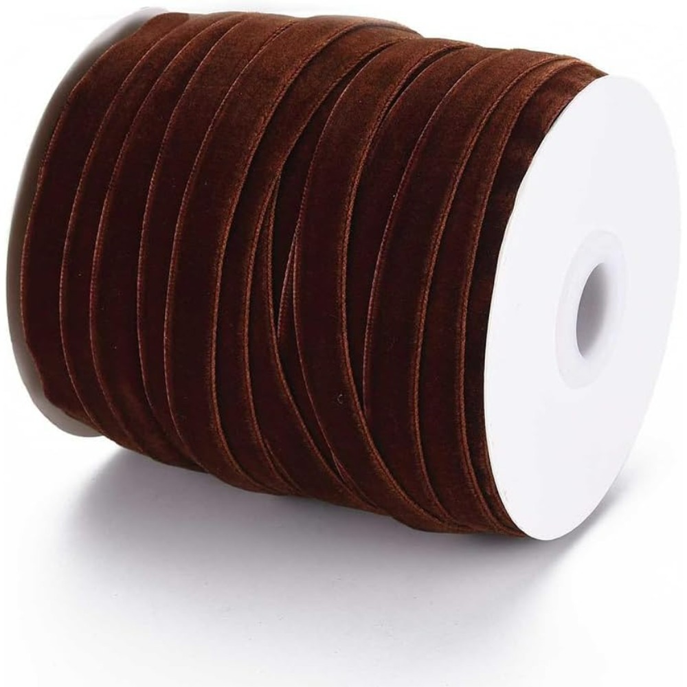 50 Yards 3/8 Inch Coconut Brow - đánh giá và giá Velvet Ribbon Roll