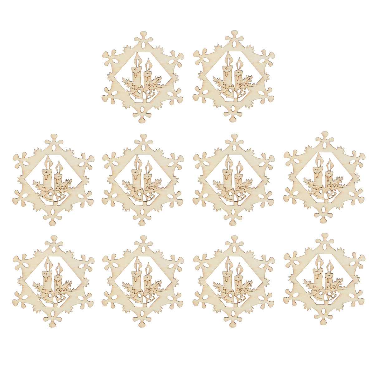 10Pcs Snowflake Pendant Christ - đánh giá và giá Christmas Craft Embellishment