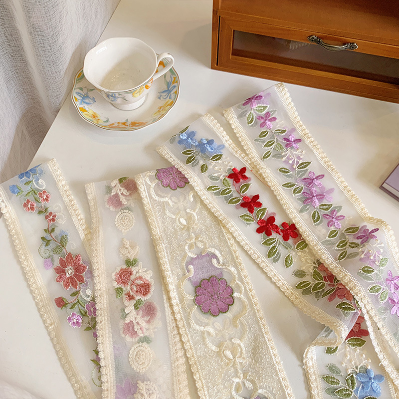 1 Yard Lace Embroidery Flower  - đánh giá và giá Lace Ribbon Trim