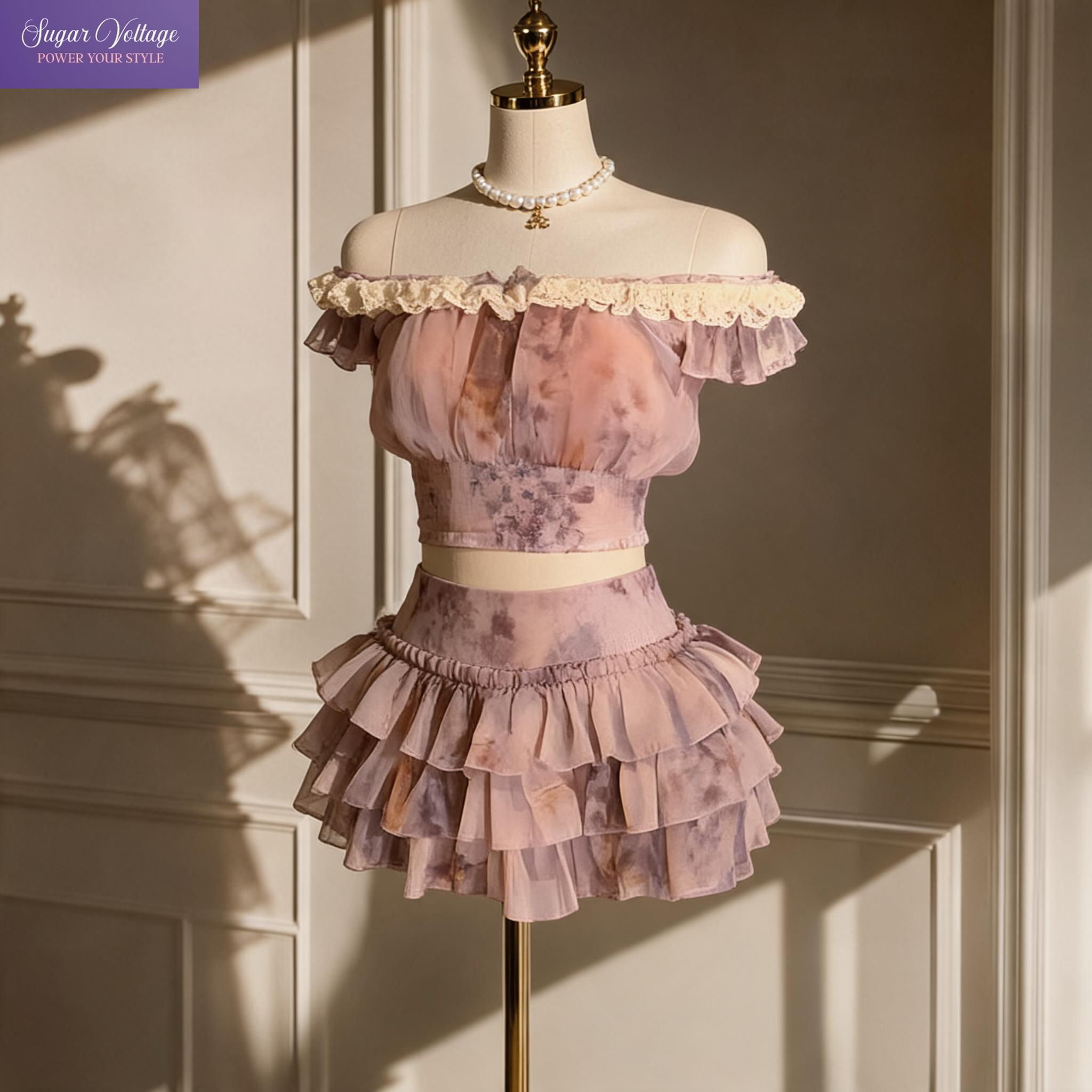 French Sweet Coquette Off Shou - đánh giá và giá Elastic Lace Trim