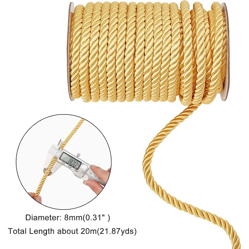1Roll 8mm 20 Yards Twisted Cor - đánh giá và giá Cord Trim Twisted