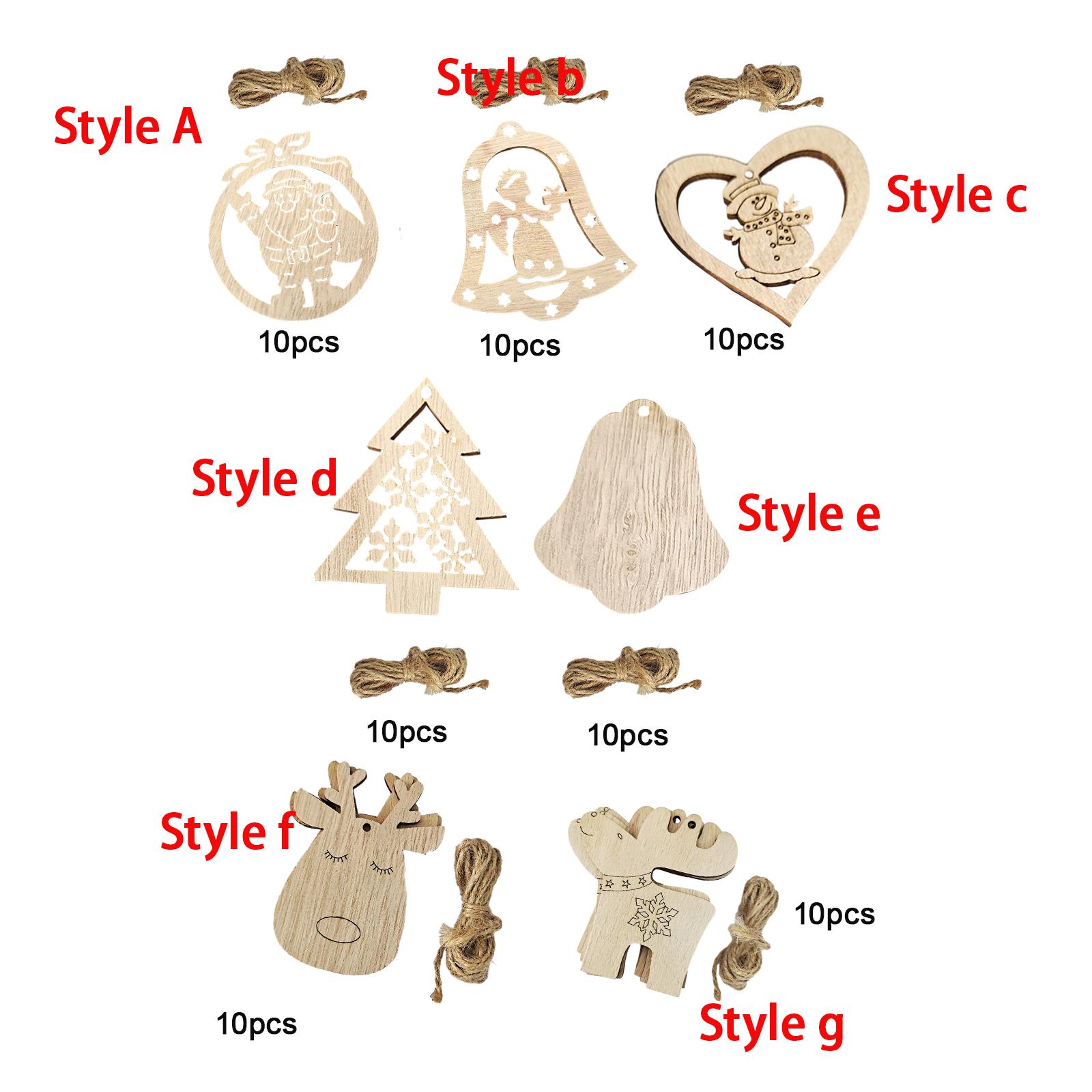 Unfinished Wooden Cutouts Xmas - đánh giá và giá Christmas Craft Embellishment