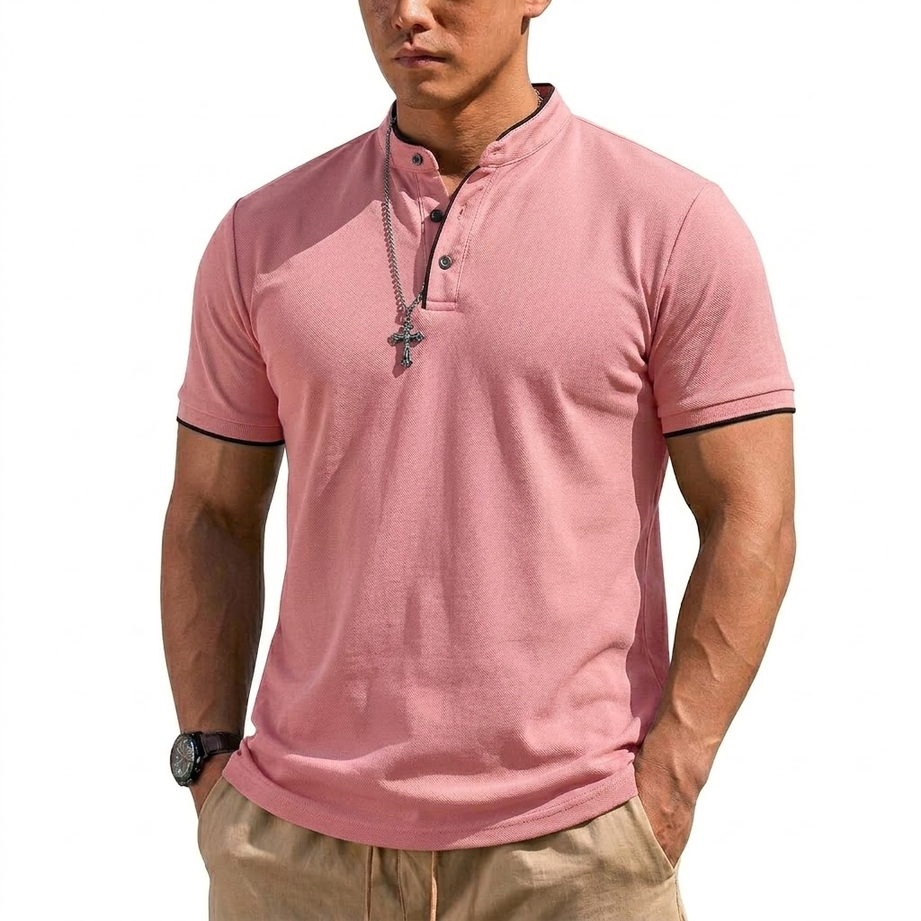 Summer Short Sleeve Henley Shi - đánh giá và giá Embellish Knit