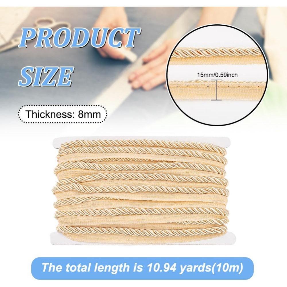 11 Yards Twisted Lip Cord Trim - đánh giá và giá Cord Trim Twisted