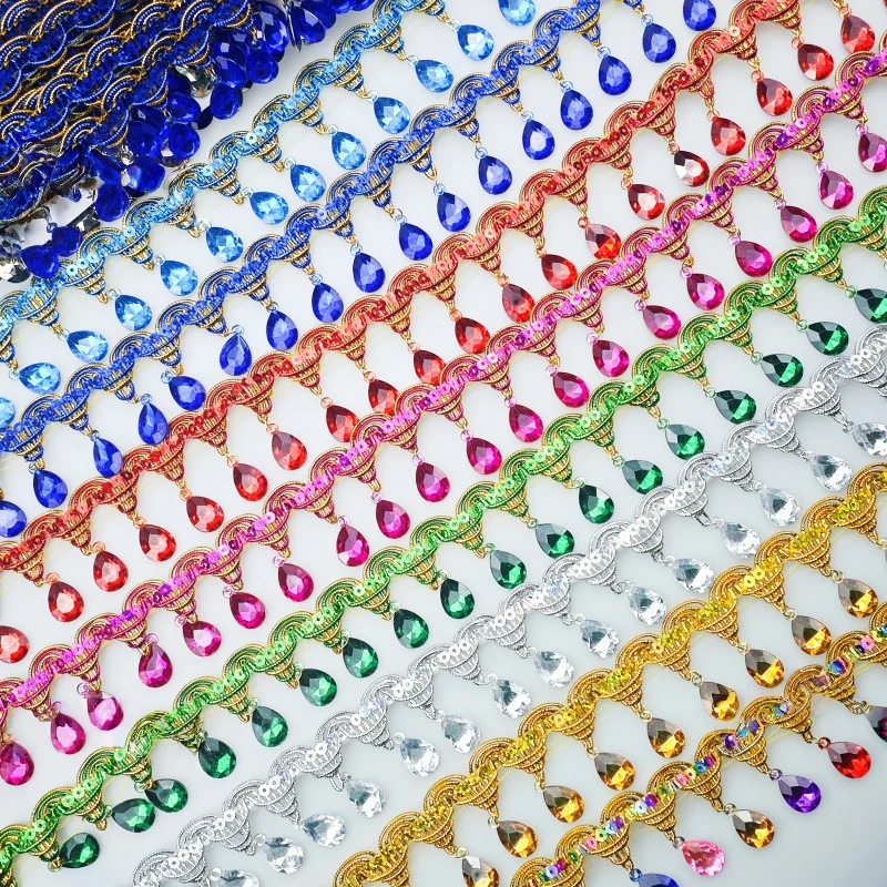 Rhinestone Fringe Tassel Lace  - đánh giá và giá Tassel Fringe Trim