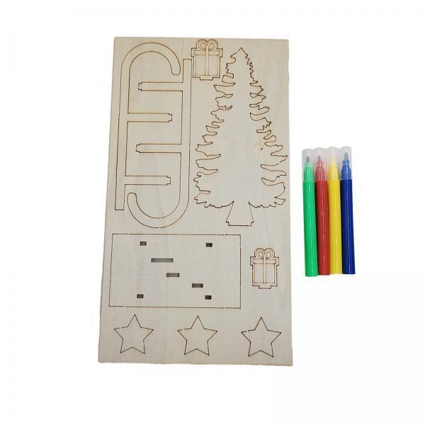 3x DIY Wooden Crafts Christmas - đánh giá và giá Christmas Craft Embellishment